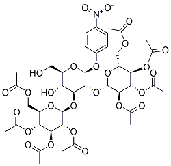 4-NITROPHENYL 2,3-DI-O-(2,3,4,6-TETRA-O-ACETYL-B-D-GLUCOPYRANOSYL)-B-D-GLUCOPYRANOSIDE Struktur