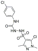 N1-(4-CHLOROPHENYL)-2-[(5-CHLORO-1,3-DIMETHYL-1H-PYRAZOL-4-YL)SULPHONYL]HYDRAZINE-1-CARBOXAMIDE Struktur