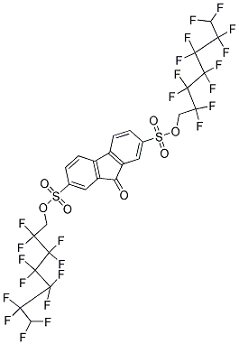 DI(2,2,3,3,4,4,5,5,6,6,7,7-DODECAFLUOROHEPTYL) 9-OXO-9H-2,7-FLUORENEDISULPHONATE Struktur