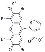 potassium methyl o-(2,4,5,7-tetrabromo-6-oxido-3-oxo-3H-xanthen-9-yl)benzoate  Struktur