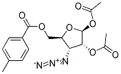 3-Azido-1,2-di-O-acetyl-5-O-(4-methylbenzoyl)-3-deoxy-beta-D-ribofuranose Struktur