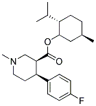 (3S,4S)-4-(4-FLUORO-PHENYL)-1-METHYL-PIPERIDINE-3-CARBOXYLIC ACID (2S,5R)-2-ISOPROPYL-5-METHYL-CYCLOHEXYL ESTER Struktur