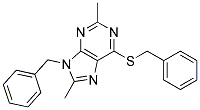 9-BENZYL-6-(BENZYLTHIO)-2,8-DIMETHYL-9H-PURINE Struktur