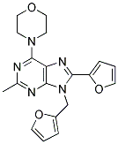 8-(FURAN-2-YL)-9-((FURAN-2-YL)METHYL)-2-METHYL-6-MORPHOLINO-9H-PURINE Struktur