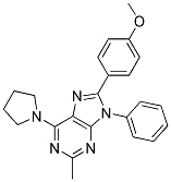 8-(4-METHOXYPHENYL)-2-METHYL-9-PHENYL-6-(PYRROLIDIN-1-YL)-9H-PURINE Struktur