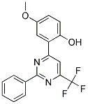 4-METHOXY-2-(6-TRIFLUOROMETHYL-2-PHENYLPYRIMIDIN-4-YL)PHENOL Struktur