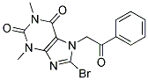 8-BROMO-1,3-DIMETHYL-7-(2-OXO-2-PHENYLETHYL)-2,3,6,7-TETRAHYDRO-1H-PURINE-2,6-DIONE, TECH Struktur