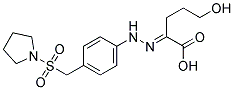 5-HYDROXY-2-{[4-(PYRROLIDINE-1-SULFONYLMETHYL)-PHENYL]-HYDRAZONO}-PENTANOIC ACID Struktur