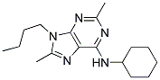 9-BUTYL-N-CYCLOHEXYL-2,8-DIMETHYL-9H-PURIN-6-AMINE Struktur