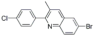 6-BROMO-2-(4-CHLOROPHENYL)-3-METHYLQUINOLINE- Struktur