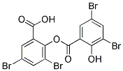 3,5-DIBROMOSALICYLIC ACID, (3,5-DIBROMO-2-HYDROXY BENZOIC ACID) Struktur