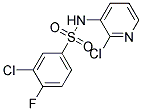 N1-(2-CHLORO-3-PYRIDYL)-3-CHLORO-4-FLUOROBENZENE-1-SULFONAMIDE, TECH Struktur