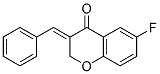 (3E)-3-BENZYLIDENE-6-FLUORO-2,3-DIHYDRO-4H-CHROMEN-4-ONE Struktur