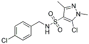 N4-(4-CHLOROBENZYL)-5-CHLORO-1,3-DIMETHYL-1H-PYRAZOLE-4-SULPHONAMIDE Struktur