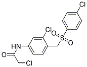 N1-(3-CHLORO-4-{[(4-CHLOROPHENYL)SULPHONYL]METHYL}PHENYL)-2-CHLOROACETAMIDE Struktur