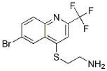 4-(2-AMINOETHYLTHIO)-6-BROMO-2-(TRIFLUOROMETHYL)QUINOLIN Struktur