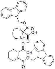 Fmoc-(RS)-piperidine-2-carboxylic acid (Fmoc-DL-pipecolic acid)
 Struktur