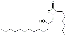 (3S,4S)-3-HEXYL-4-((S)-2-HYDROXY-TRIDECYL)-OXETAN-2-ONE Struktur