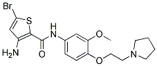 3-AMINO-5-BROMO-THIOPHENE-2-CARBOXYLIC ACID [3-METHOXY-4-(2-PYRROLIDIN-1-YL-ETHOXY)-PHENYL]-AMIDE Struktur