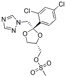 Cis-2-(2,4,-Dichlorophenyl)-2-(1H-1,2,4-Triazol-1-Yl Methyl)-1,3-Dioxolan-4-Methanol Methane Sulfonate Struktur