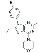 9-(4-FLUOROPHENYL)-2-METHYL-6-MORPHOLINO-8-PROPYL-9H-PURINE Struktur