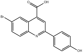 6-BROMO-2-(4-HYDROXYPHENYL)QUINOLINE-4-CARBOXYLIC ACID Struktur