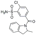 N-(4-CHLORO-3-SULFAMOYLBENZOYL)-2-METHYLINDOLINE Struktur