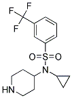 N-Cycloporopyl-N-(piperidin-4-yl)-3-(trifluoromethyl)benzenesulphonamide Struktur