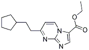 ETHYL 2-CYCLOPENTYLETHYL-IMIDAZO[1,2-A]PYRIMIDINE 3-CARBOXYLATE Struktur