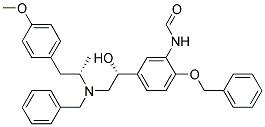 N-[5-((R)-2-{BENZYL-[(S)-2-(4-METHOXY-PHENYL)-1-METHYL-ETHYL]-AMINO}-1-HYDROXY-ETHYL)-2-BENZYLOXY-PHENYL]-FORMAMIDE Struktur