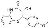 (2S, 3S)-(+)-3-Hydroxy-2-(4-Methoxy Phenyl)-2,3-Dihydro-1,5-Benzothiazepin-4(5H)-One Struktur