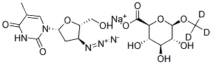 3'-AZIDO-3'-DEOXYTHYMIDINE-METHYL-D3 B-D-GLUCURONIDE, SODIUM SALT Struktur