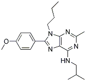 9-BUTYL-N-ISOBUTYL-8-(4-METHOXYPHENYL)-2-METHYL-9H-PURIN-6-AMINE Struktur