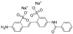 5-AMINO-2-[2-[4-(BENZOYLAMINO)-2-SULFOPHENYL]ETHENYL]-BENZENESULFONIC ACID, DISODIUM SALT Struktur