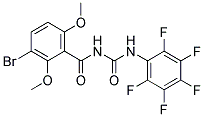 N-(3-BROMO-2,6-DIMETHOXYBENZOYL)-N'-(2,3,4,5,6-PENTAFLUOROPHENYL)UREA, TECH Struktur