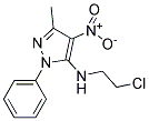 N5-(2-CHLOROETHYL)-3-METHYL-4-NITRO-1-PHENYL-1H-PYRAZOL-5-AMINE, TECH Struktur