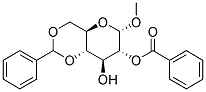 METHYL 4,6-O-BENZYLIDENE-2-O-BENZOYL-A-D-GLUCOPYRANOSIDE Struktur