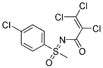 N1-[1-(4-CHLOROPHENYL)-1-METHYL-1-OXO-LAMBDA~6~-SULPHANYLIDENE]-2,3,3-TRICHLOROACRYLAMIDE Struktur