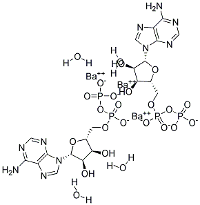 Adenosine 5'-diphosphate tribarium salt tetrahydrate
 Struktur