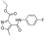 Ethyl 4-[(4-fluoroanilino)carbonyl]-5-methylisoxazole-3-carboxylate Struktur