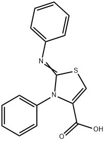 3-Phenyl-2-(phenylimino)-1,3-thiazole-4(3H)-carboxylic acid Struktur