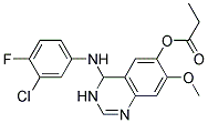 PROPIONIC ACID 4-(3-CHLORO-4-FLUORO-PHENYLAMINO)-7-METHOXY-3,4-DIHYDRO-QUINAZOLIN-6-YL ESTER Struktur