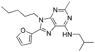 8-(FURAN-2-YL)-N-ISOBUTYL-2-METHYL-9-PENTYL-9H-PURIN-6-AMINE Struktur