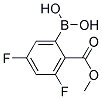 3,5-DIFLUORO-2-METHOXYCARBONYLPHENYLBORONIC ACID Struktur