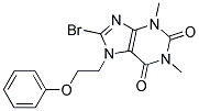 8-BROMO-1,3-DIMETHYL-7-(2-PHENOXYETHYL)-2,3,6,7-TETRAHYDRO-1H-PURINE-2,6-DIONE, TECH Struktur