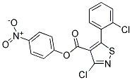 4-NITROPHENYL 3-CHLORO-5-(2-CHLOROPHENYL)ISOTHIAZOLE-4-CARBOXYLATE, TECH Struktur