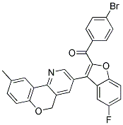 (4-BROMO-PHENYL)-[5-FLUORO-3-(6-METHYL-10H-9-OXA-4-AZA-PHENANTHREN-2-YL)-BENZOFURAN-2-YL]-METHANONE Struktur