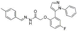 [4-FLUORO-2-(2-PHENYL-2H-PYRAZOL-3-YL)-PHENOXY]-ACETIC ACID [1-P-TOLYL-METH-(E)-YLIDENE]-HYDRAZIDE Struktur