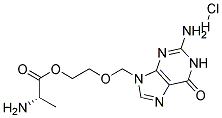 9-[[2-(A-L-ALANYLOXY)ETHOXY]METHYL]GUANINE, HYDROCHLORIDE Struktur