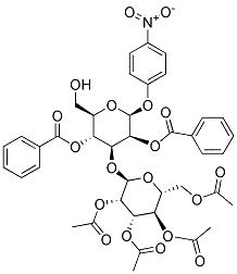 P-NITROPHENYL 3-O-(2,3,4,6-TETRA-O-ACETYL-A-D-MANNOPYRANOSYL)-2,4-DI-O-BENZOYL-B-D-MANNOPYRANOSIDE Struktur